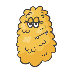 Vector funny doodle monster character.