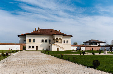 Fototapeta na wymiar The ensemble of the Brancovenesc Palace from Potlogi. Romania.