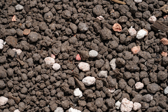 Background from the texture of the granules mineral fertilizer. macro. 