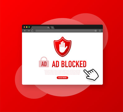 Advertising with ad blocked for promotion design. Vector illustration