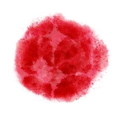 Abstract red spot, colored smoke on a white background