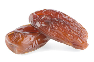 two date fruit isolated on white background