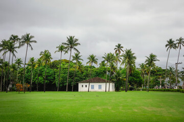 antique water mill farm in Ilhabela, Sao Paulo, Brazil. Engenho Dagua farm