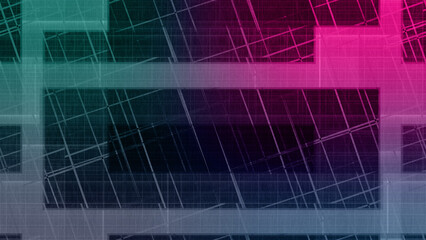 Abstract glitch art block pattern background image.