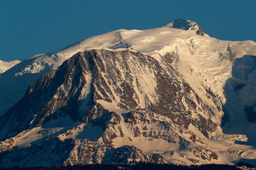 French Alps. Mont Blanc massif. - obrazy, fototapety, plakaty