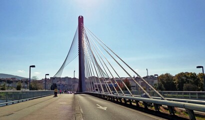 Puente de los tirantes en Pontevedra, Galicia