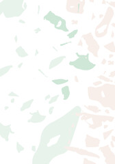 Obraz premium Terrazzo modern abstract template. Pink and green