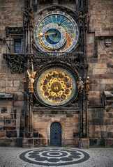 Fototapeta Praski zegar astronomiczny średniowieczny zegar, ratusz, Stare Miasto Praga obraz
