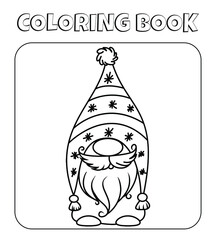 fairy tale forest gnome coloring page