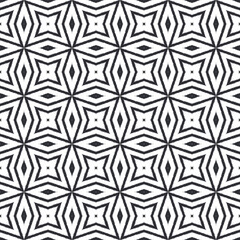 Mosaic seamless pattern. Black symmetrical