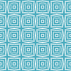 Ethnic hand painted pattern. Turquoise