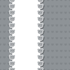 Koala with frame for banner, poster, and greeting card