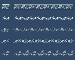 Fototapeta premium Decorative Ornament Border Design Set 6