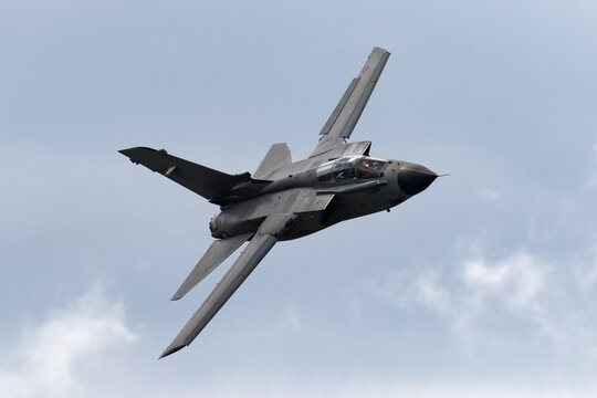 RAF Fairford, Gloucestershire, UK - July 14, 2014: Italian Air Force (Aeronautica Militare Italiana) Panavia Tornado IDS multirole combat aircraft MM7029.