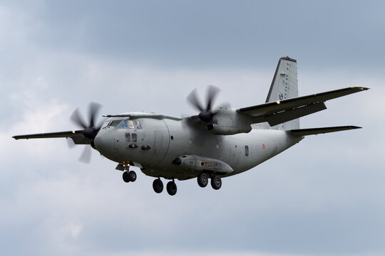 RAF Fairford, Gloucestershire, UK - July 9, 2014: Italian Air Force (Aeronautica Militare Italiana) Alenia C-27J Spartan military transport aircraft MM62217.