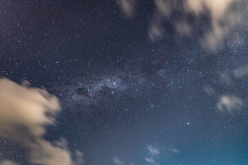 Stars, clouds and the Milky Way