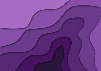 Stylish Modern 3D Paper Cut Art Template with Abstract Curve Shapes Background for Flyer, Banner, Presentation and Poster