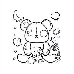 voodoo coloring page for adult nique Pages to Color on Voodoo Dolls, Satanic Art,