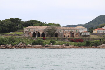 Fortaleza de Santa Cruz - Ilha de Anhatomirim - Florianopolis - obrazy, fototapety, plakaty