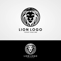 Vector illustration of a lion logo, emblem design.