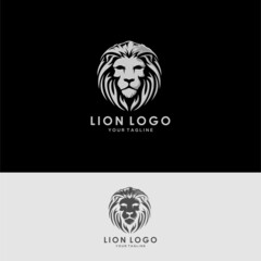 Vector illustration of a lion logo, emblem design.