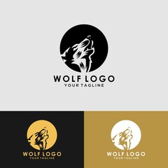 Wolf Vintage Logo Stock Vector