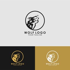 Wolf Vintage Logo Stock Vector