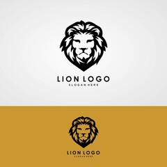 Vector illustration of a lion logo, emblem design.