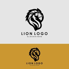 Vector illustration of a lion logo, emblem design.