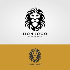 Vector illustration of a lion logo, emblem design.