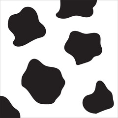 Black spots cartoon in cartoon style. Design template. Creative seamless pattern. Vector illustration. stock image. 