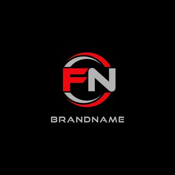 Letter FN logo combined with circle line, creative modern monogram logo style