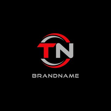 Letter TN logo combined with circle line, creative modern monogram logo style