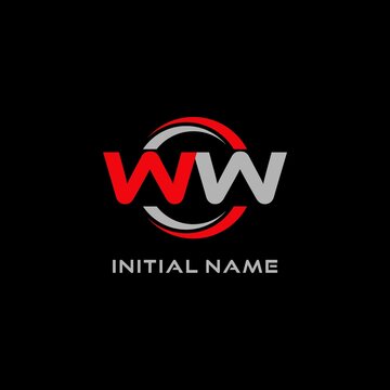 Letter WW logo combined with circle line, creative modern monogram logo style