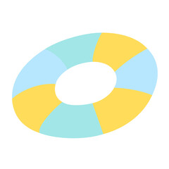 うきわのイラスト。夏のイベントやちらしに使える挿し絵用。 © yodakichi