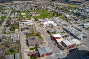 Aerial View of the Lincoln Suburb of Waverly, Nebraska - obrazy, fototapety, plakaty
