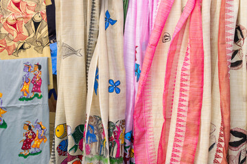 Colourful handicrafts are displayed at Handicrafts fair, Kolkata , West Bengal, India. Handicrafts are rural Industry in West Bengal.