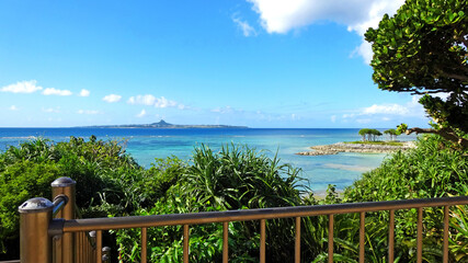 伊江島 海洋博公園からの眺め 沖縄
