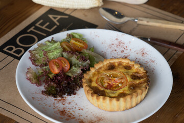 Western foods in a small bistro.