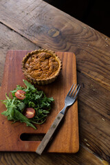 Western foods in a small bistro.