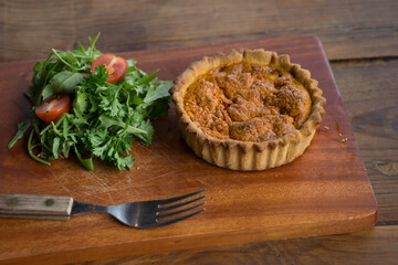 Western foods in a small bistro.