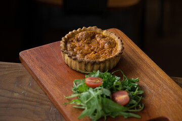 Western foods in a small bistro.