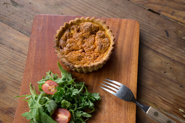 Western foods in a small bistro.