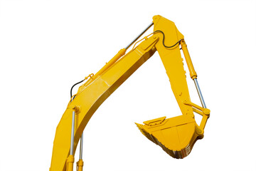 Close up of yellow excavator bucket in the studio © Creativa Images