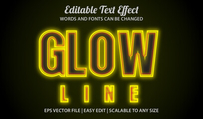glow style vector text effects