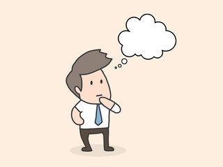 businessman thinking character vector design.