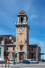 Fototapeta na wymiar Trieste, Italy. Clock tower of Marine Aquarium in Trieste