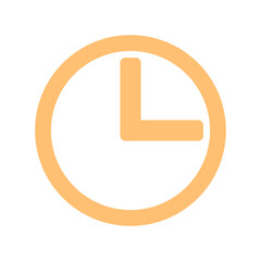 Simple time icon in minimal cartoon style