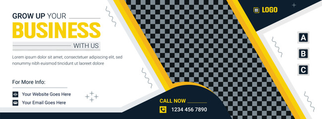 Creative and corporate social media cover for any business, office, or bank