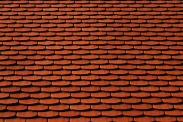 Orange roof tiles - European rounded roof-tiles